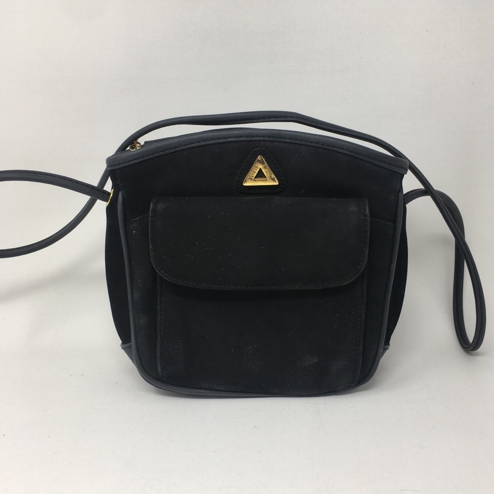 White Stag Black Leather Small Crossbody Bag